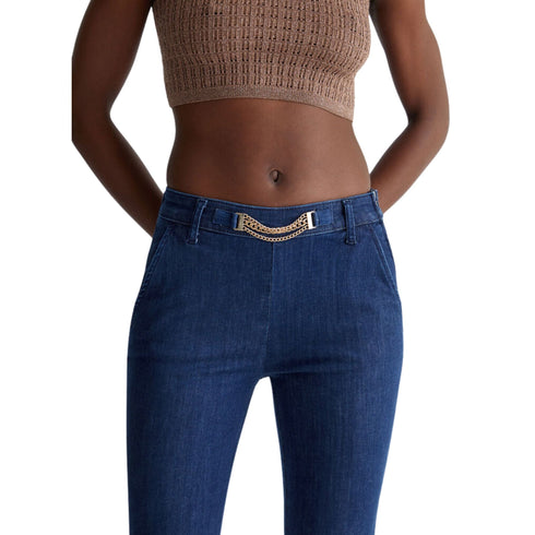 Liu Jo Jeans Jeans Donna con accessorio a gioiello in vita Jeans scuro P24-LIU.JOUA4108D4611-78193-25 - Francavilla Moda